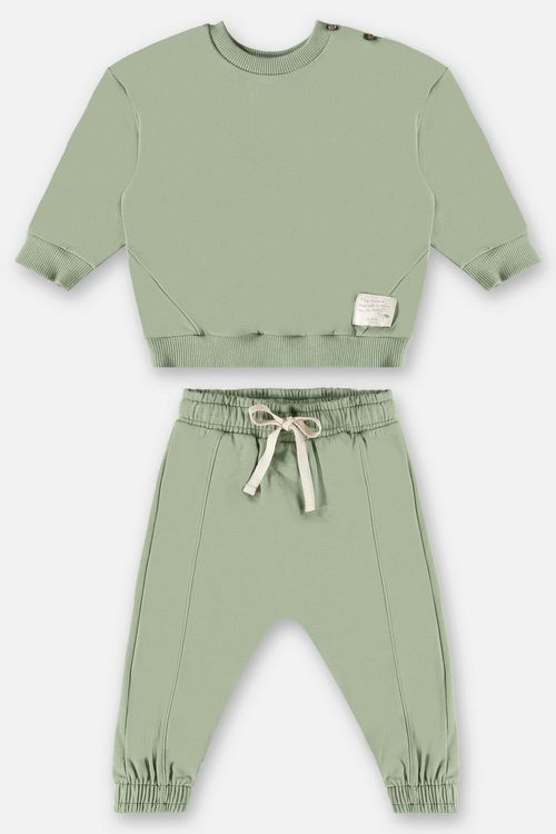 Conjunto Blusão e Calça Unissex para Bebê (Verde) Up Baby