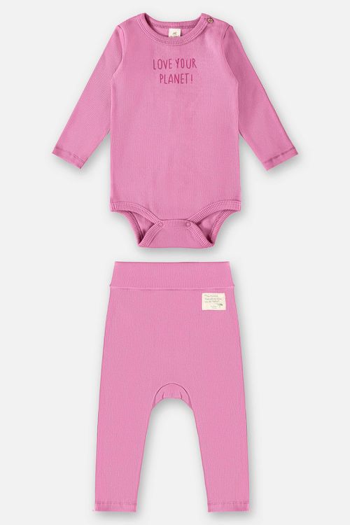 Conjunto Body e Calça Unissex para Bebê (Roxo) Up Baby