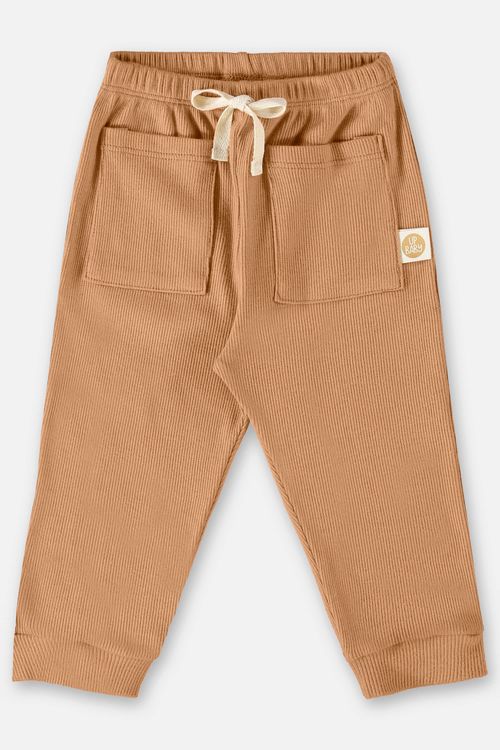 Calça em Ribaninha Comfy Unissex para Bebês (Marrom) Up Baby