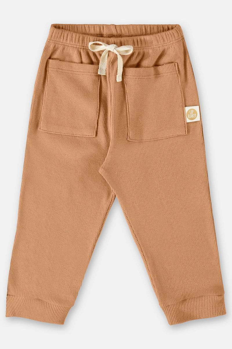 Calca-em-Ribaninha-Comfy-Unissex-para-Bebes--Marrom--Up-Baby-