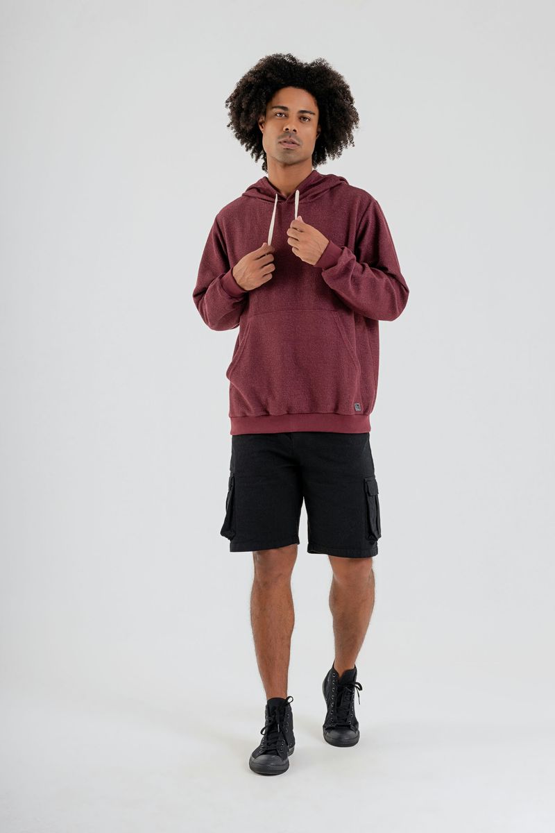 The-Philippines---Blusao-com-Bolso-Canguru-em-Moletom-Masculino-Vermelho