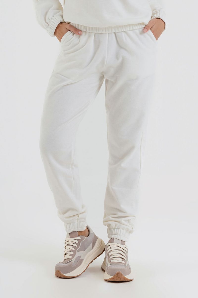 Calca-Basica-em-Moletom-Feminino-Adulto--Off-White--Just-Basic