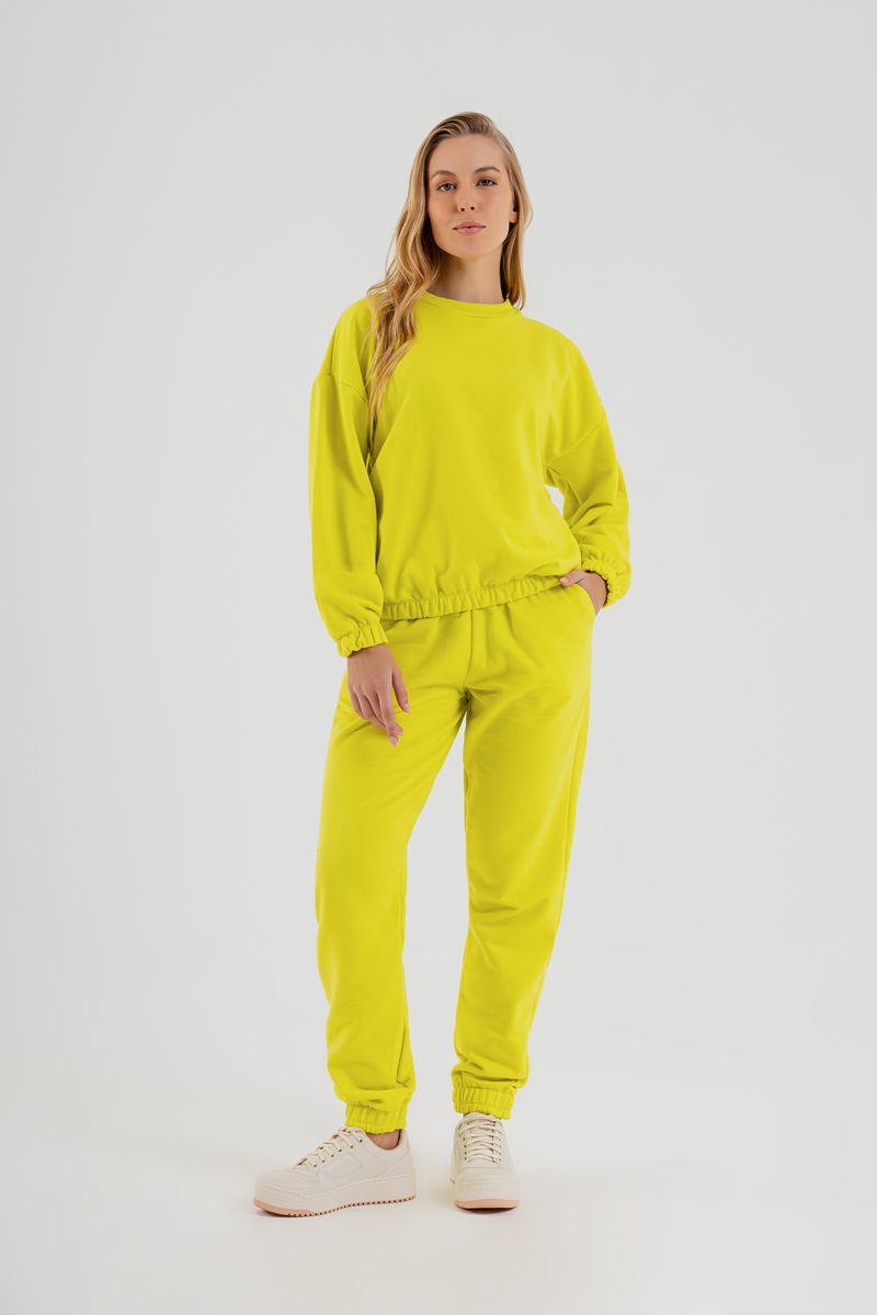 Calca-Basica-em-Moletom-Feminino-Adulto--Verde--Just-Basic