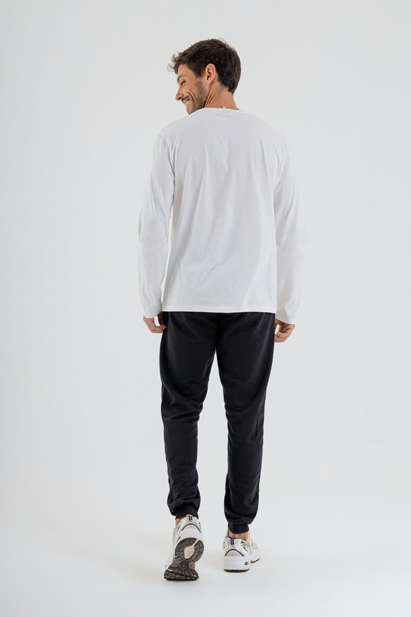 Camiseta-Basica-de-Mangas-Longas-Masculino-Adulto--Branco--Just-Basic