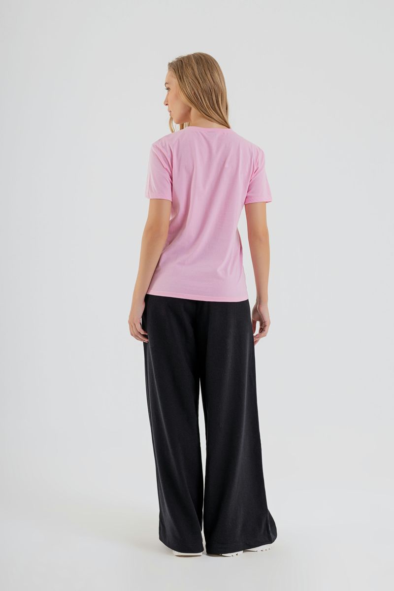 T-Shirt-Manga-Curta-Feminina--Rosa--Just-Basic