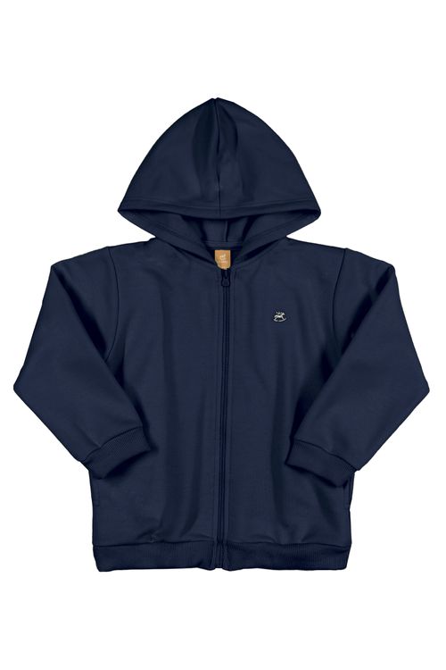 Jaqueta Infantil para Menina em Moletom (Azul Marinho) Up Baby