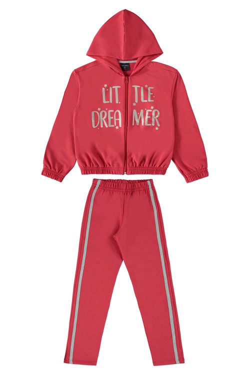 Conjunto Jaqueta e Calça Infantil Menina (Vermelho) Guloseima