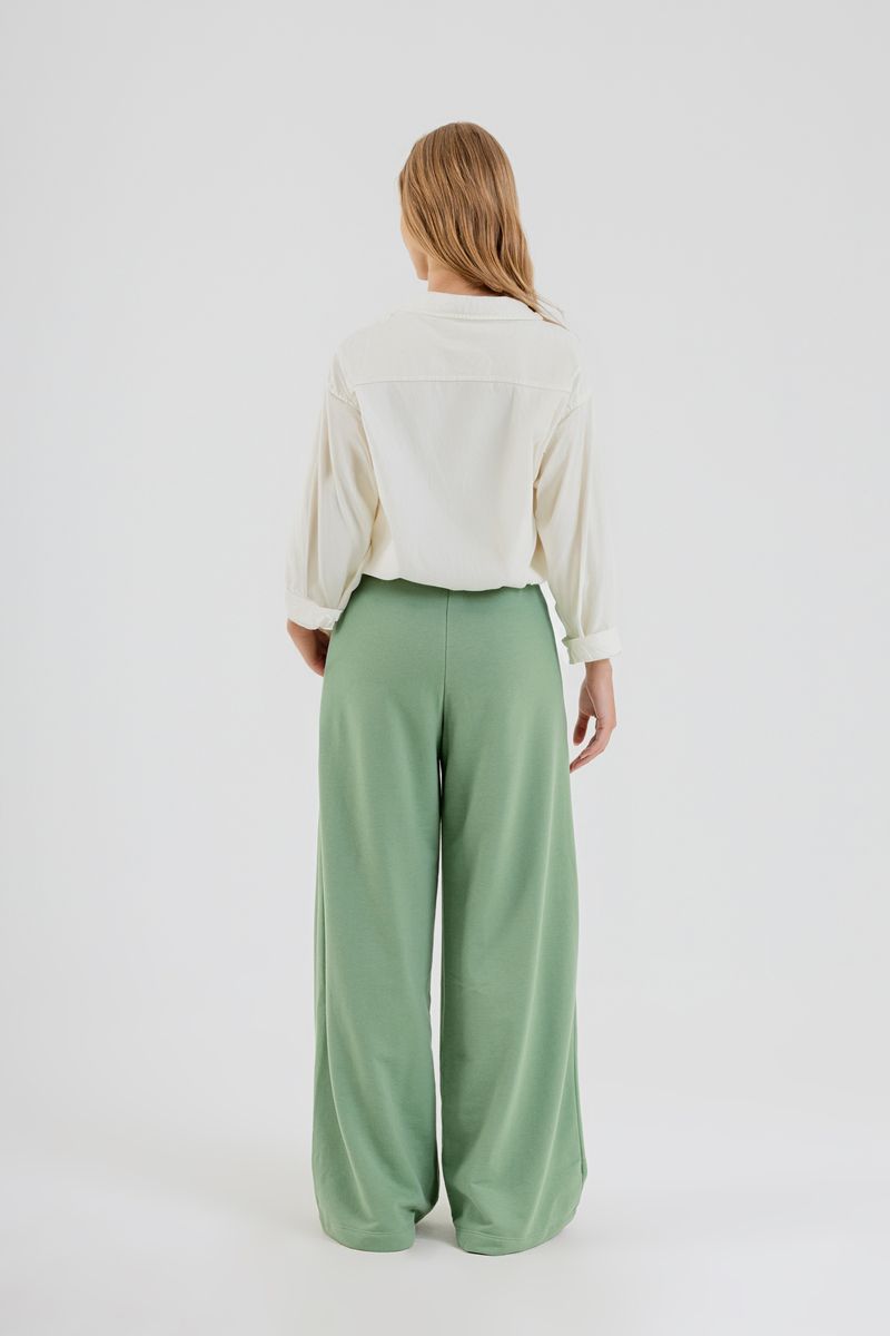 Calca-Basica-Feminina-para-Adulto-em-Moletom--Verde--Just-Basic