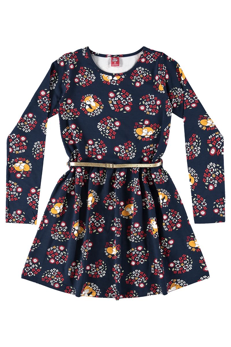 Vestido-Manga-Longa-Infantil-em-Cotton