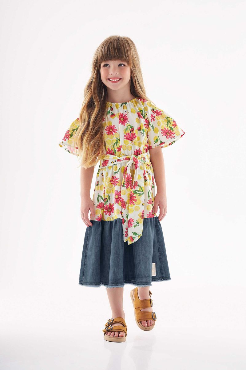 Vestido-Infantil-em-Tricoline--Off-White--Up-Baby