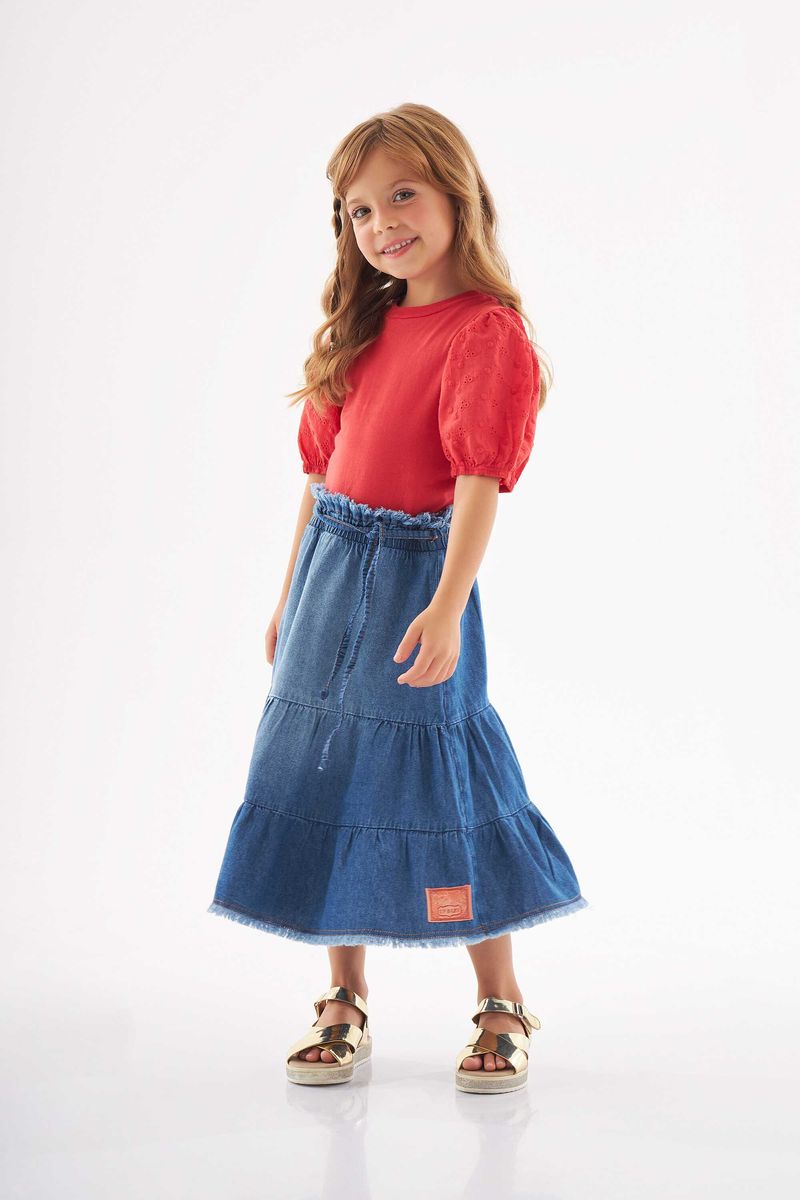 Blusa-Infantil-com-Manga-Bufante--Vermelho--Up-Baby