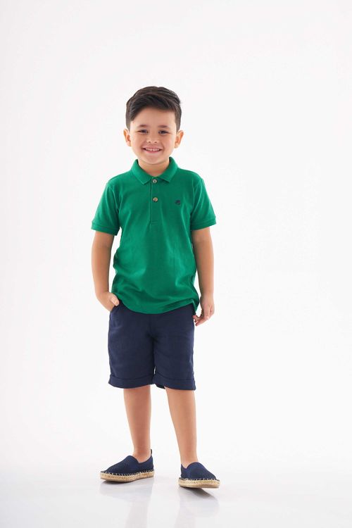 Camisa Polo Infantil em Piquet (Verde) Up Baby