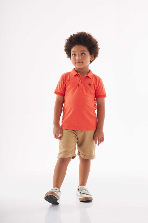 Camisa Polo Infantil em Piquet (Vermelho) Up Baby