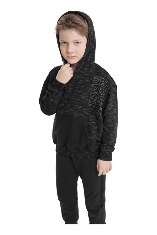 Conjunto Blusão e Calça Infantil Menino (Preto) Quimby