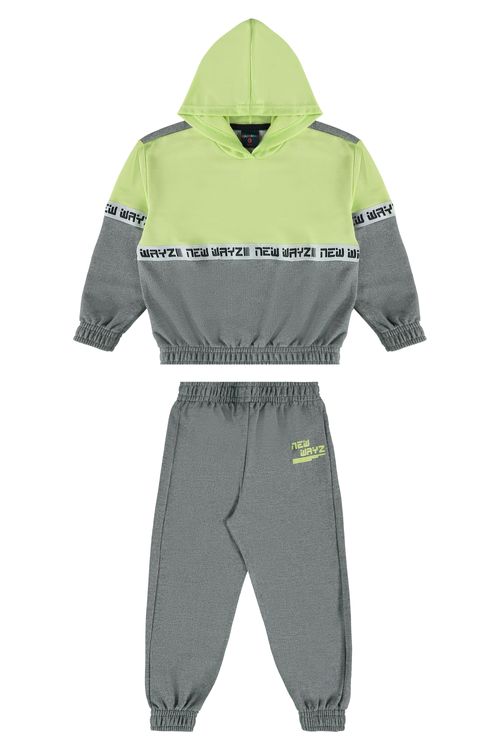 Conjunto Blusão e Calça Infantil Menino (Verde Claro) Guloseima