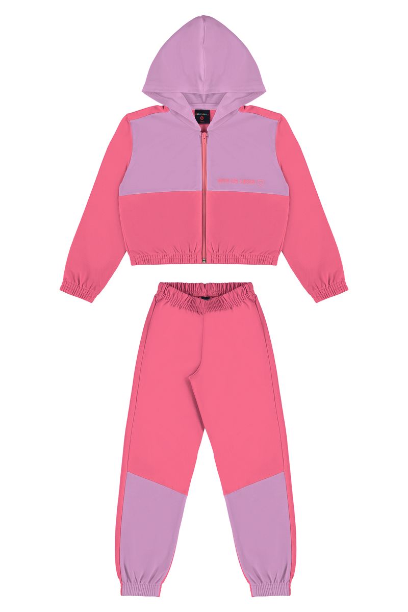 Conjunto-Jaqueta-Cropped-e-Calca-Infantil-Menina--Rosa-Pink--Guloseima