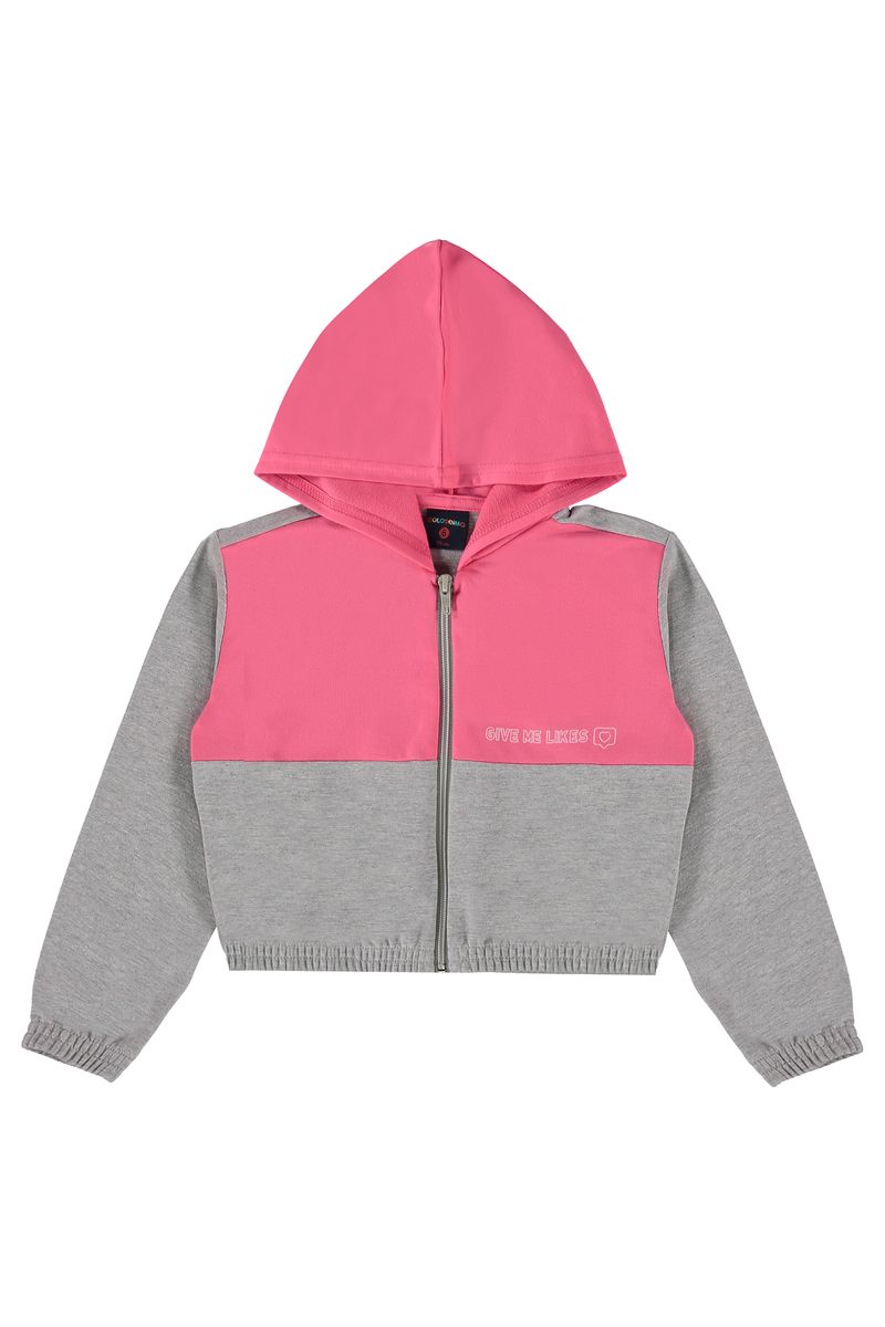 Conjunto-Jaqueta-Cropped-e-Calca-Infantil-Menina--Cinza--Guloseima