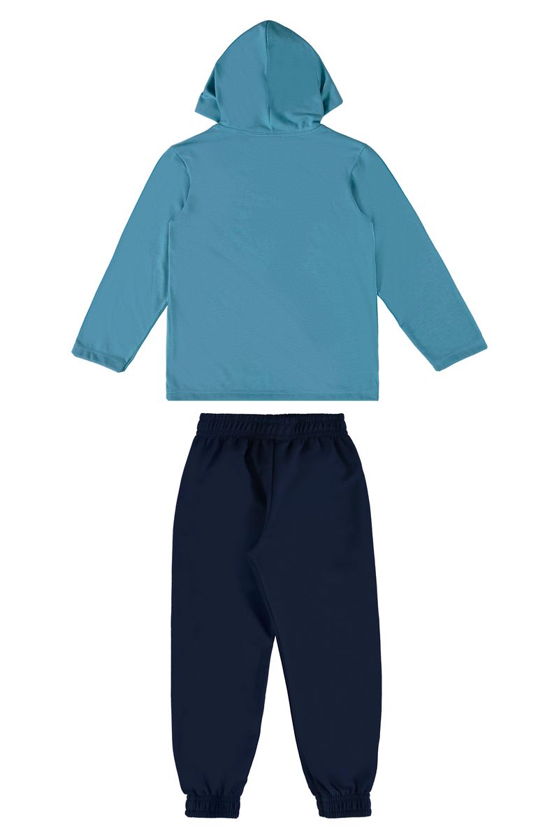 Conjunto-Camiseta-e-Calca-Infantil-para-Menino--Azul--Guloseima