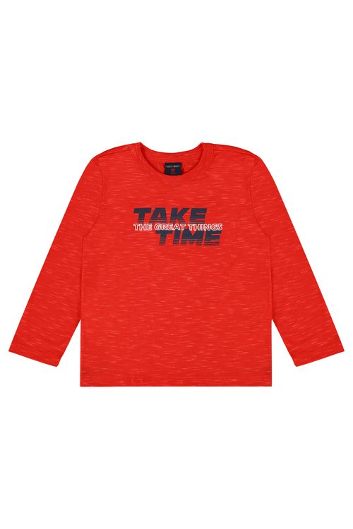 Camiseta Infantil para Menino (Vermelho) Guloseima