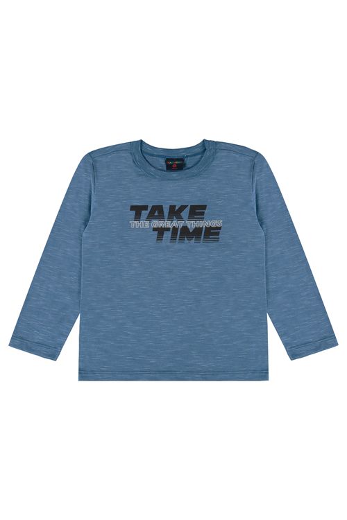 Camiseta Infantil para Menino (Azul) Guloseima