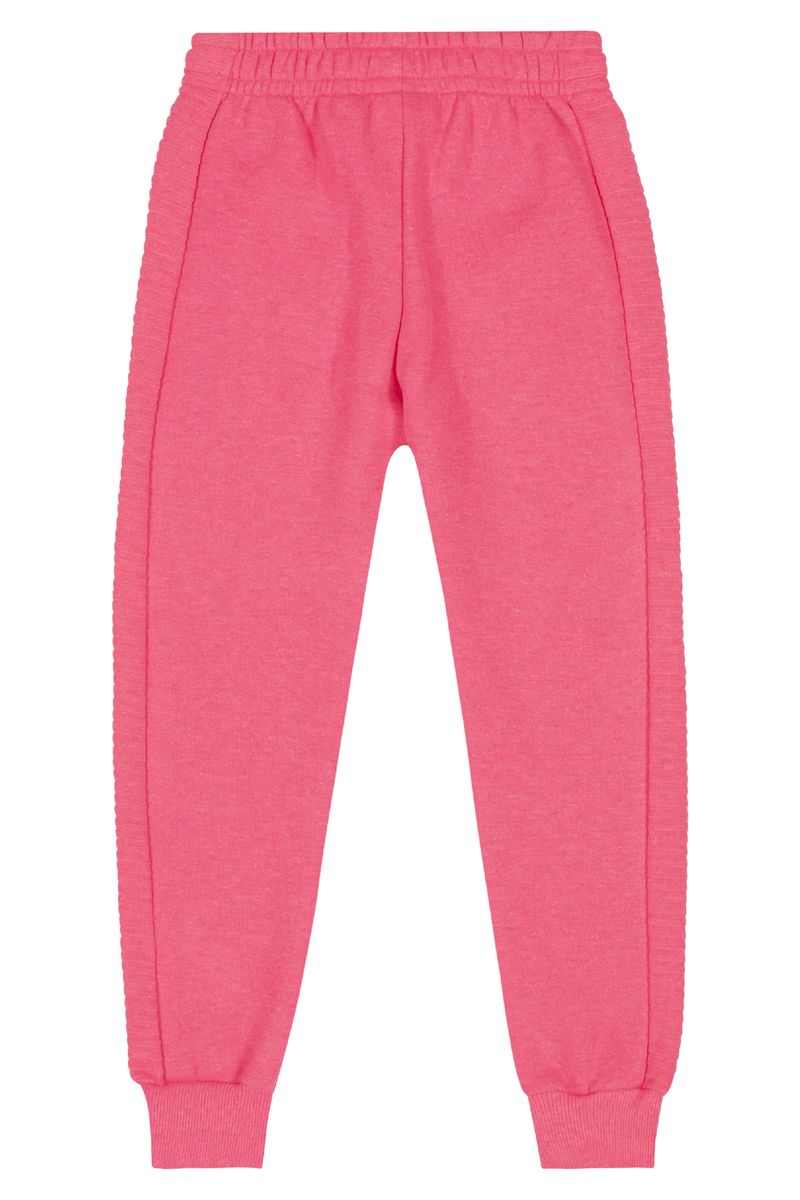 Calca-Basica-Infantil-Unissex-em-Moletom--Rosa-Pink--Quimby