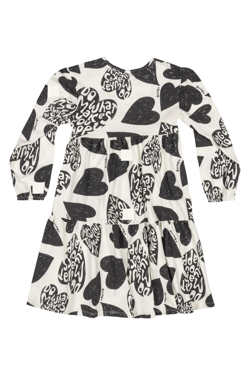 Vestido-Estampado-Infantil--Preto--Quimby