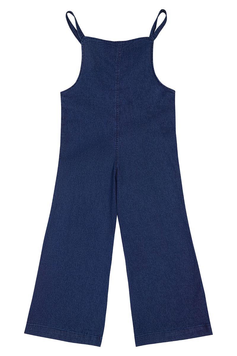 Jardineira-Jeans-Infantil-Menina--Azul-Marinho--Quimby