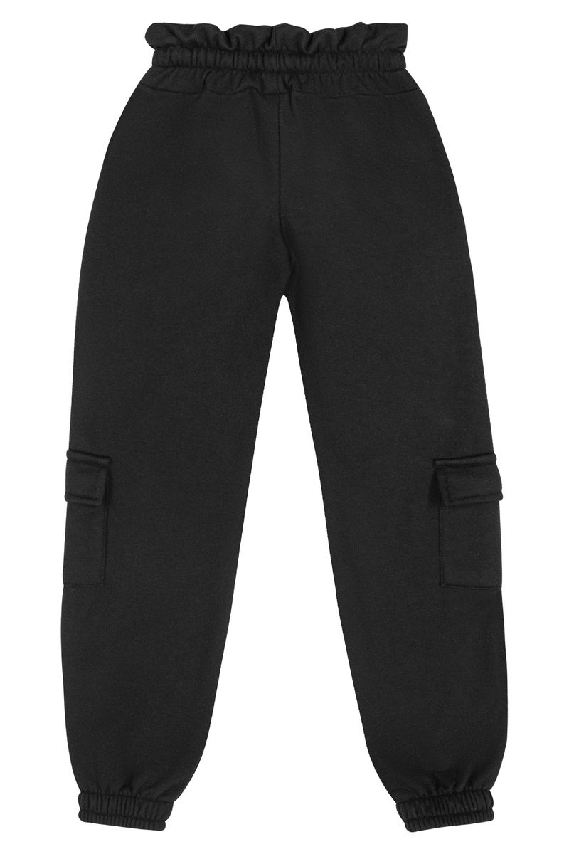 Calca-Jogger-Cargo-Infantil-Menina--Preto--Quimby