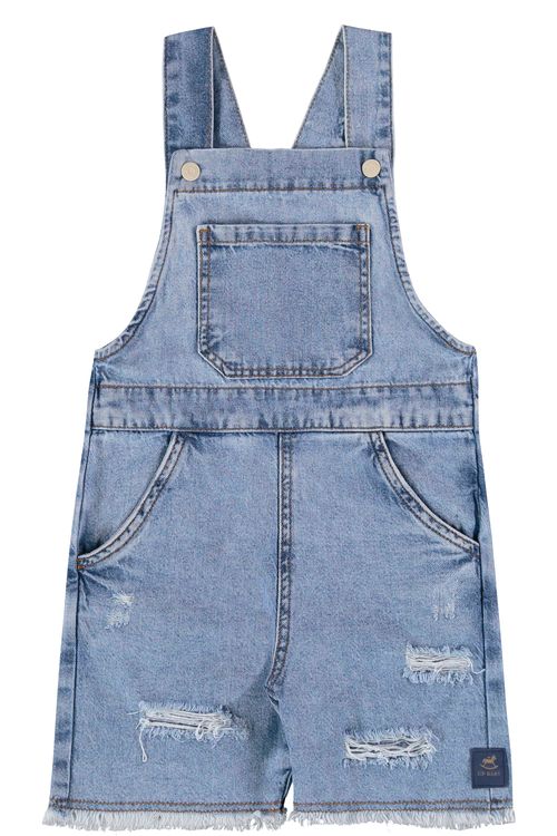 Jardineira Infantil em Jeans para Menino (Azul) Up Baby