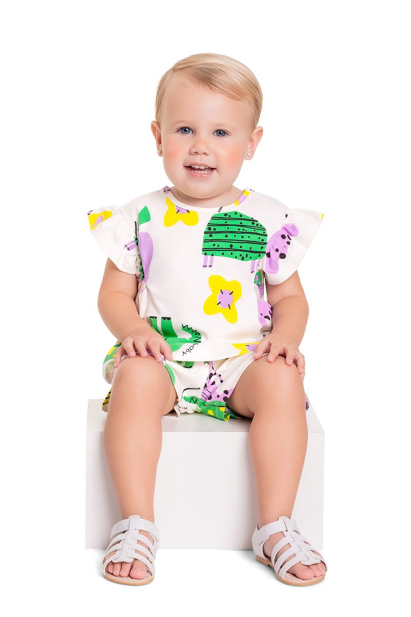 Conjunto-com-Blusa-e-Short-em-Cotton-para-Bebe-Menina--Off-White--Quimby