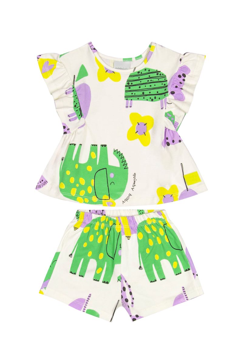 Conjunto-com-Blusa-e-Short-em-Cotton-para-Bebe-Menina--Off-White--Quimby