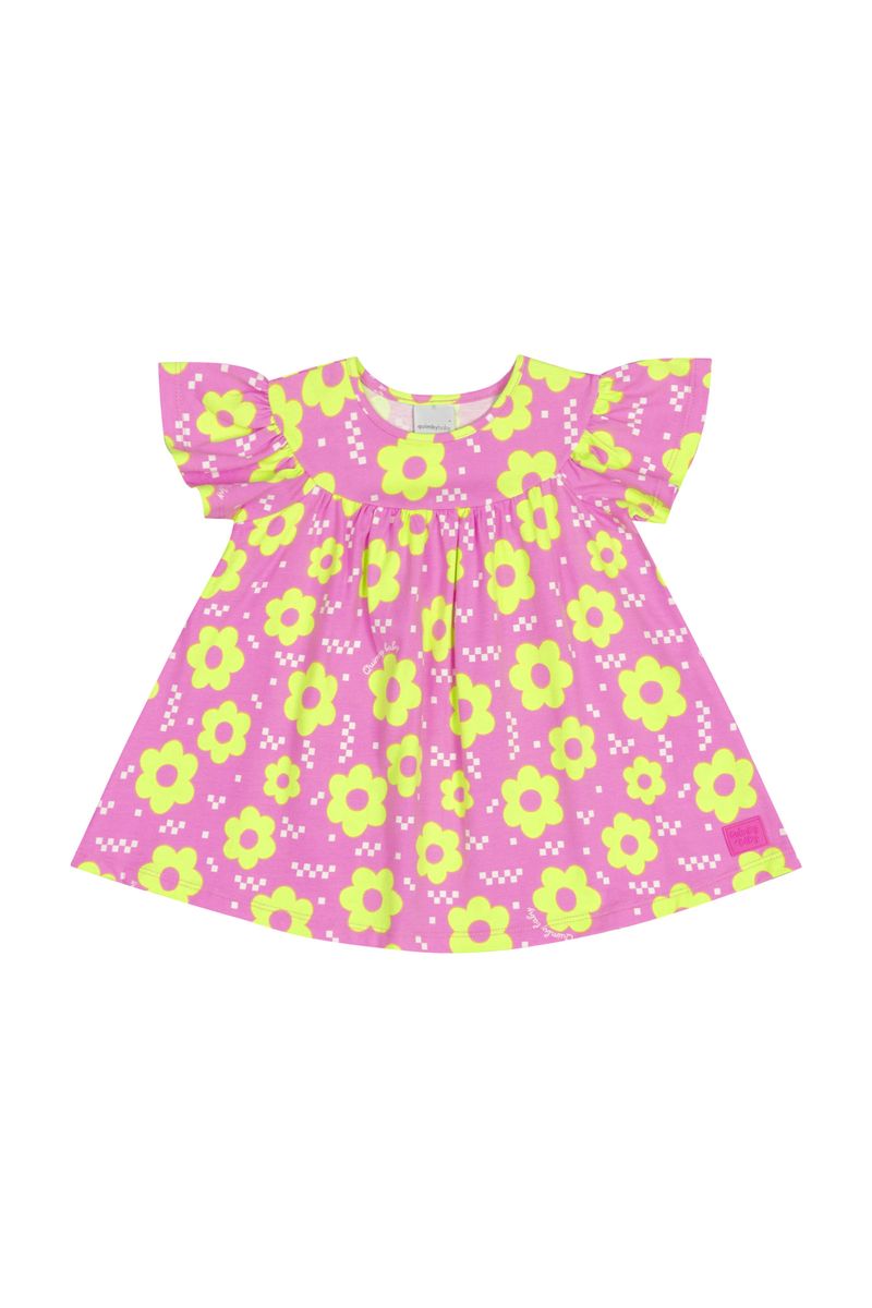 Vestido-em-Cotton-para-Bebe-Menina--Rosa--Quimby