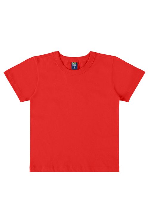 Camiseta Básica Infantil em Meia Malha para Menino (Vermelho) Bee Loop