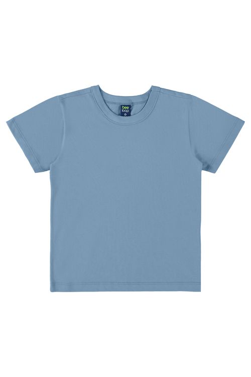 Camiseta Básica Infantil em Meia Malha para Menino (Azul) Bee Loop