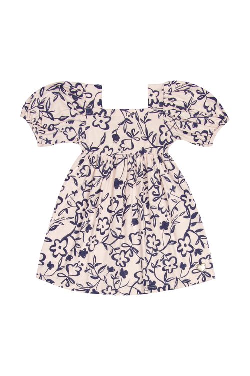 Vestido Floral em Cotton para Bebê Menina (Rosa) Quimby