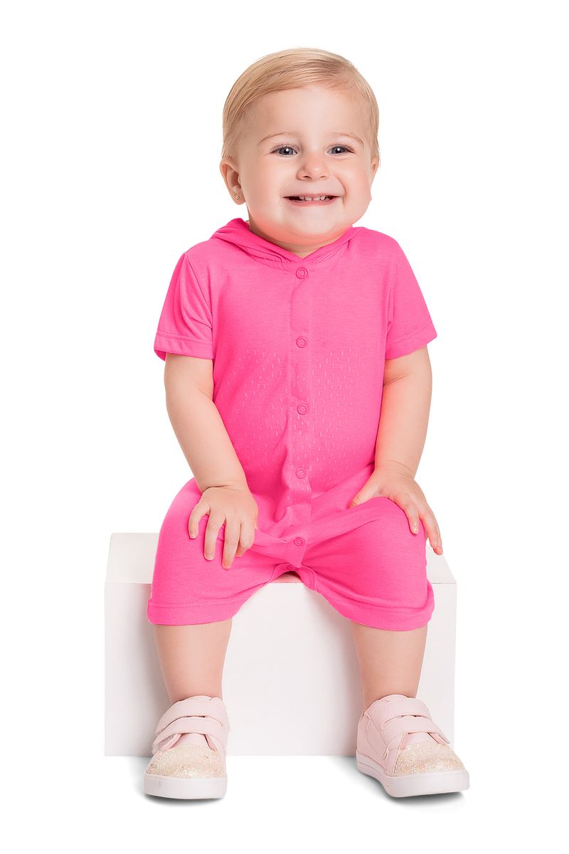 Macaquinho-com-Capuz-em-Meia-Malha-para-Bebe-Menina--Rosa--Quimby