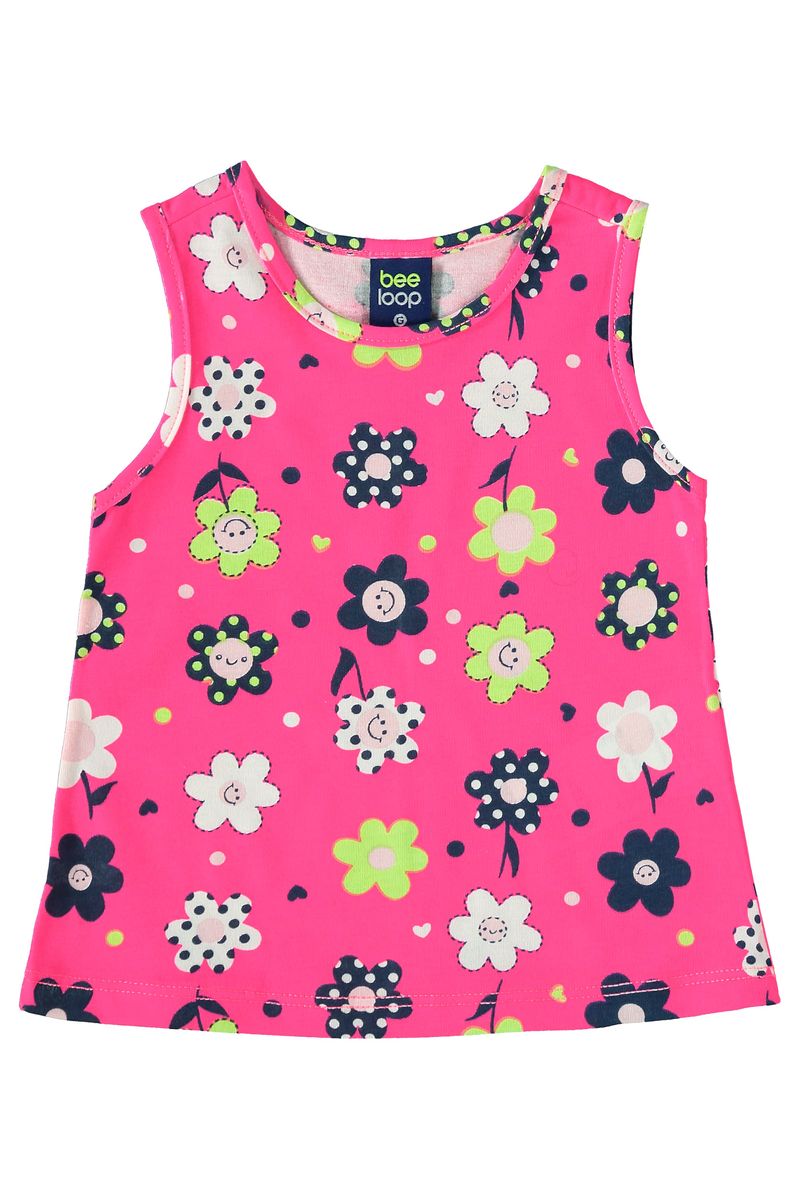 Conjunto-Floral-com-Blusa-e-Short-Ciclista-para-Bebe-Menina--Rosa--Bee-Loop