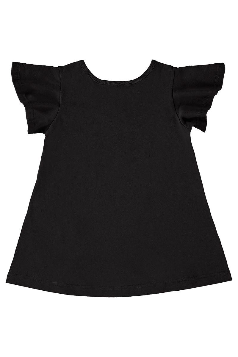Vestido-em-Meia-Malha-para-Bebe-Menina--Preto--Bee-Loop