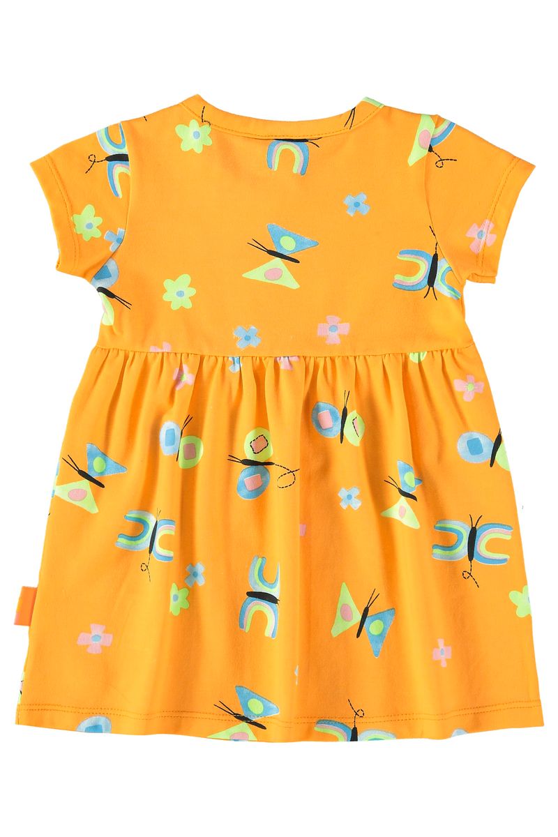 Vestido-em-Cotton-para-Bebe-Menina--Amarelo--Bee-Loop