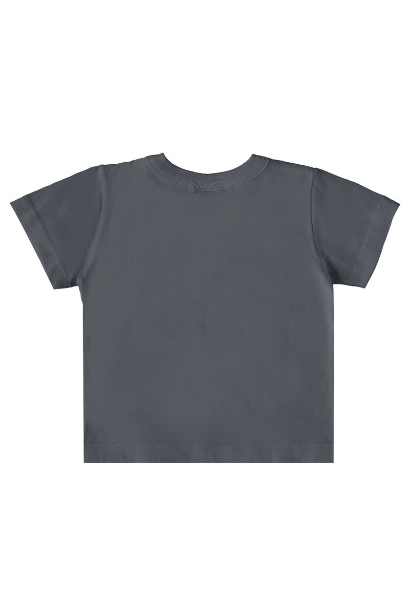 Conjunto-Camiseta-e-Bermuda-para-Bebe-Menino--Cinza--Bee-Loop