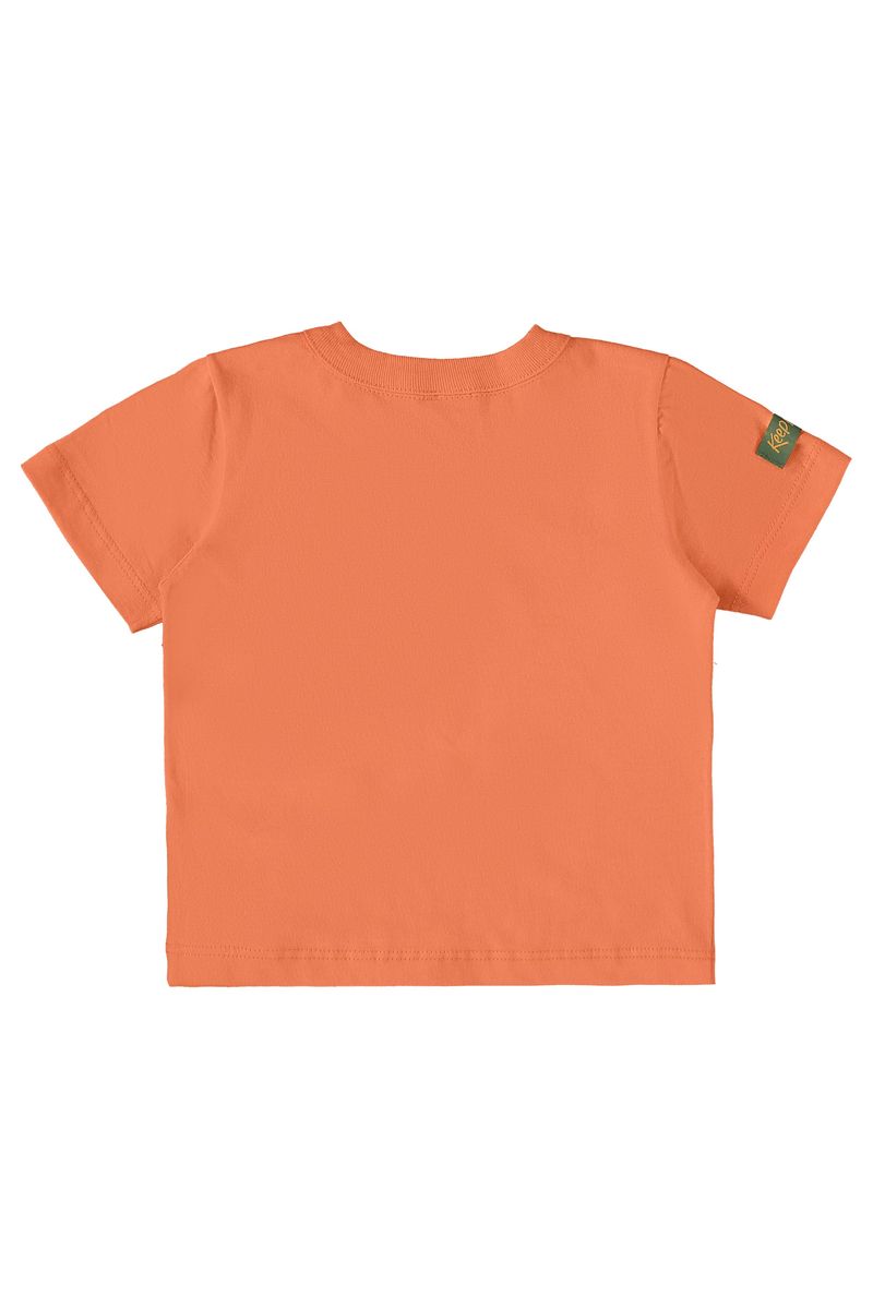Conjunto-Camiseta-e-Bermuda-para-Bebe-Menino--Laranja--Bee-Loop