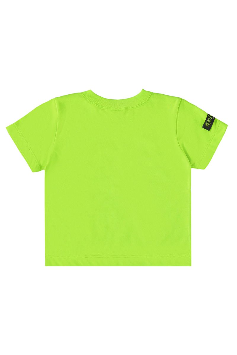 Conjunto-Camiseta-e-Bermuda-para-Bebe-Menino--Verde--Bee-Loop