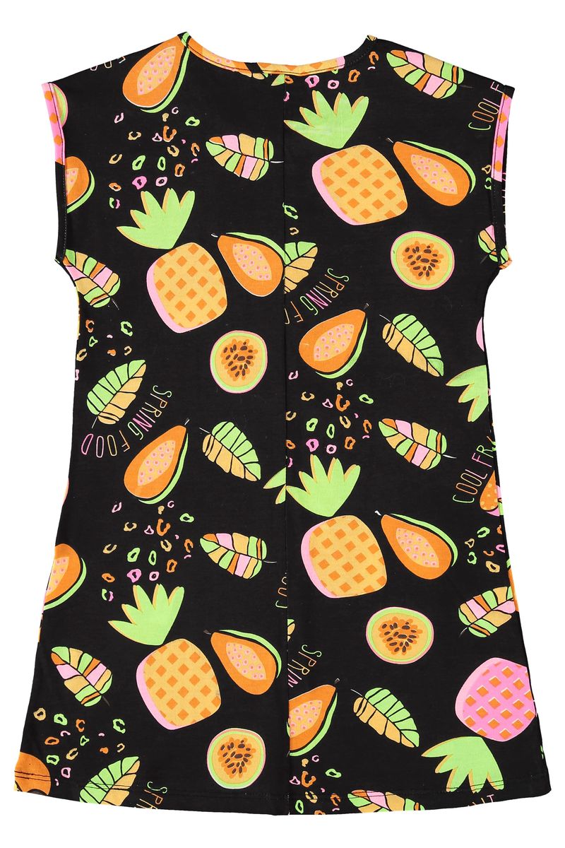 Vestido-Infantil-em-Meia-Malha--Preto--Bee-Loop