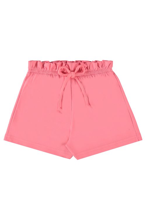 Short Infantil em Moletom para Menina (Rosa) Bee Loop