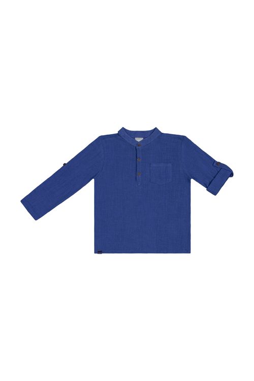 Bata Infantil em Algodão para Menino (Azul) Quimby