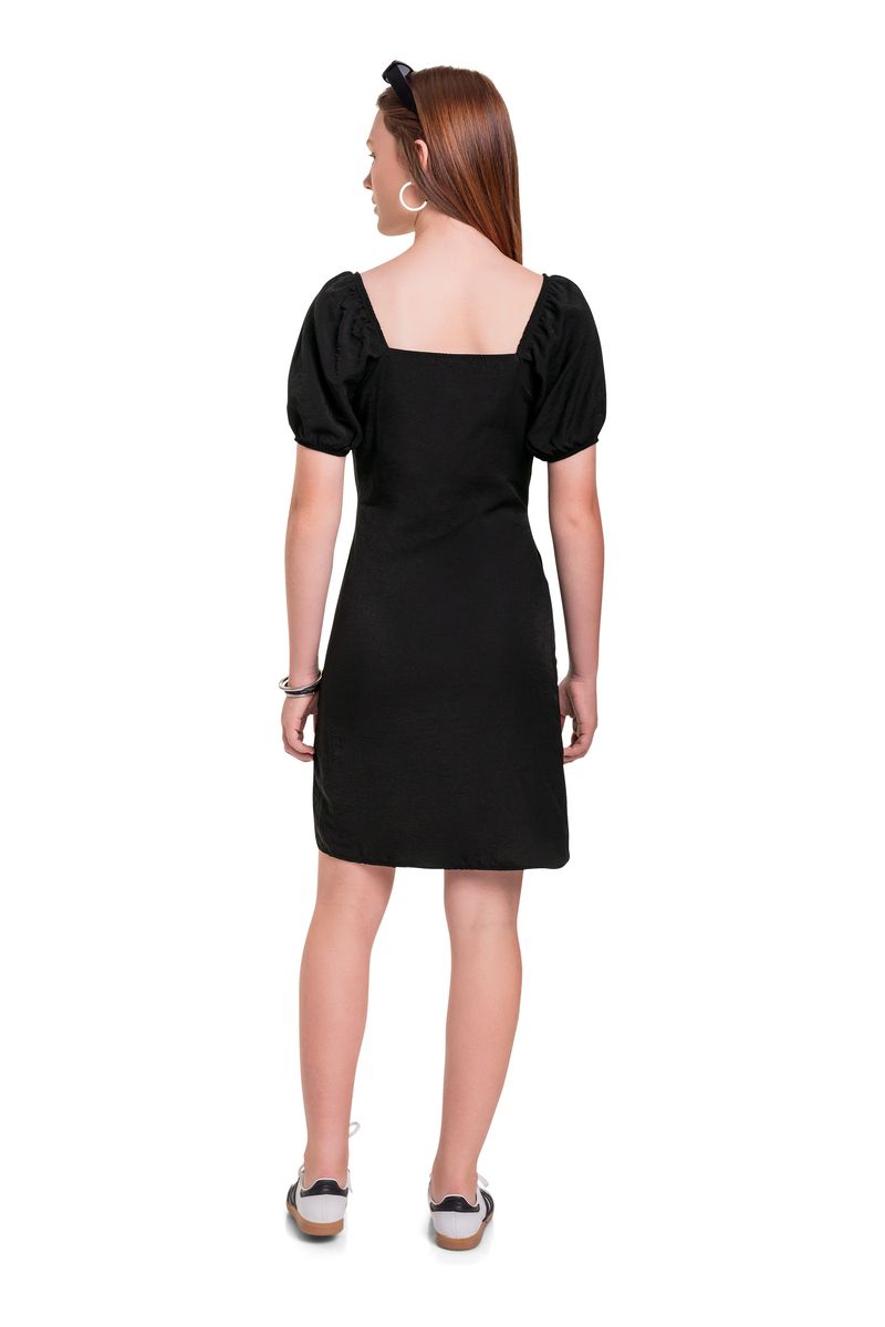 Vestido-em-Tecido-Juvenil--Preto--Gloss