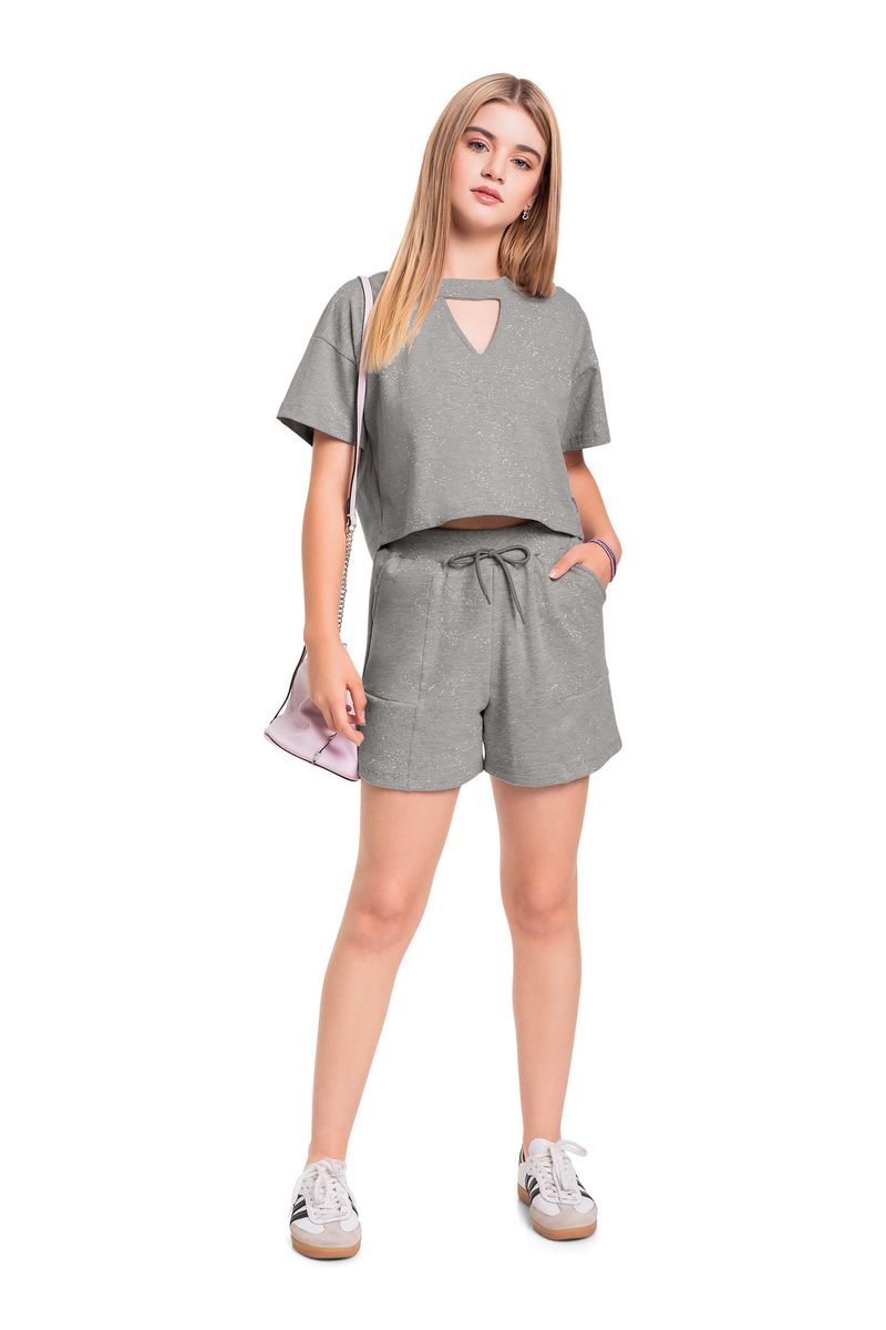 Conjunto-Blusa-Cropped-e-Short-Juvenil--Cinza--Gloss