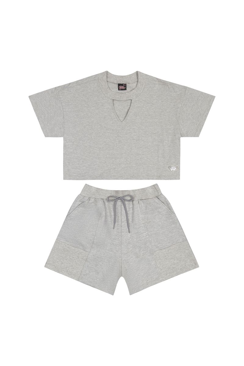 Conjunto-Blusa-Cropped-e-Short-Juvenil--Cinza--Gloss
