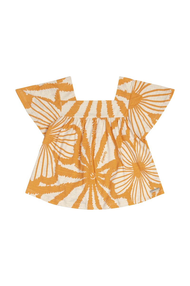 Conjunto-Infantil-com-Bata-e-Short-para-Menina--Laranja--Quimby