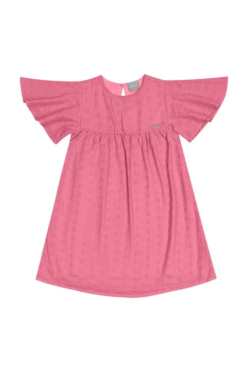 Vestido-Infantil-em-Laise-para-Menina--Rosa--Quimby